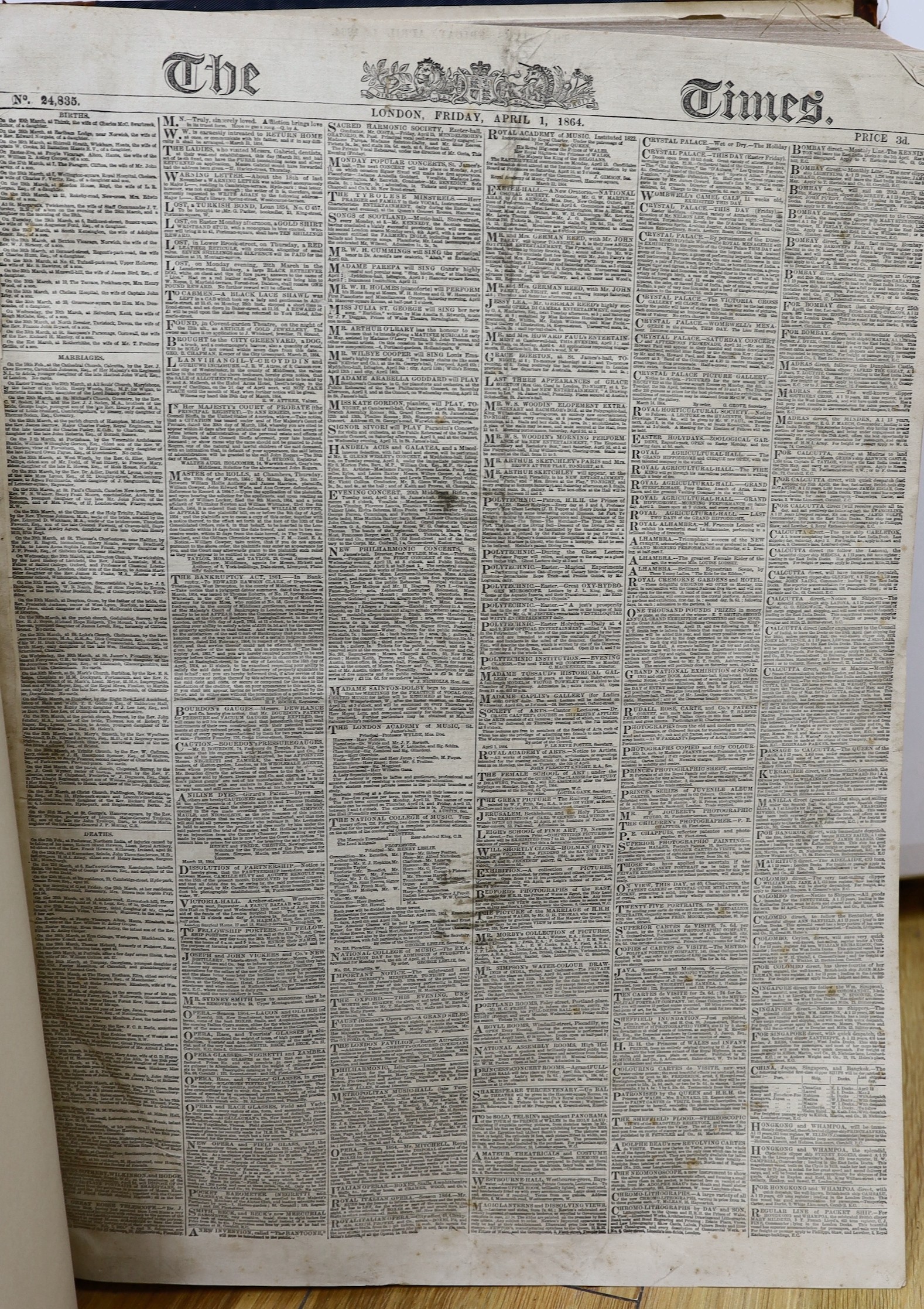 The Times 1864, bound